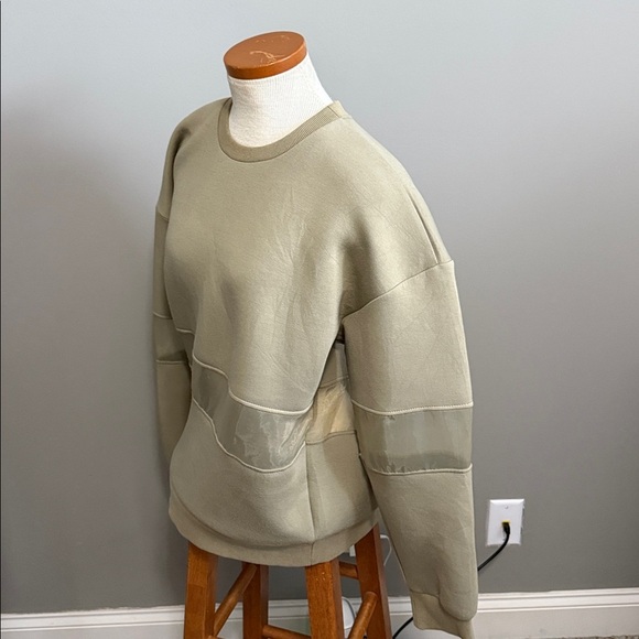 By Anthropologie - Mesh Paneled Sweatshirt - Green - Size Small - Good Condition - Picture 8 of 10